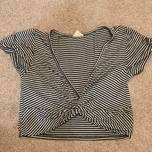 Black and white crop top